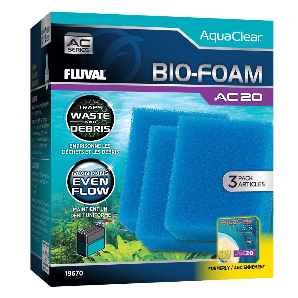 Pack ahorro Bio-esponja azul para filtro AquaClear Fluval AC - Pack de 3