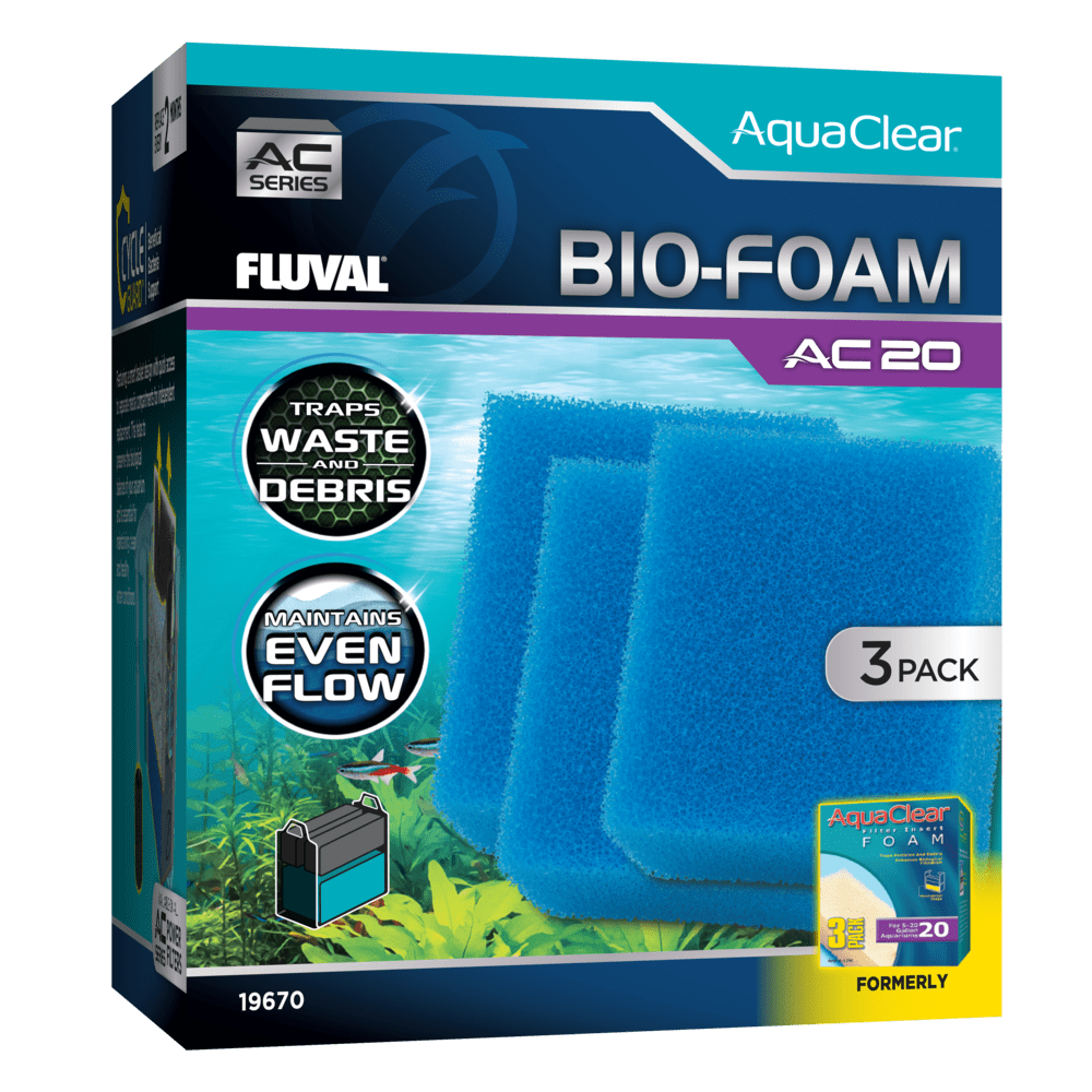 Pack ahorro Bio-esponja azul para filtro AquaClear Fluval AC - Pack de 3