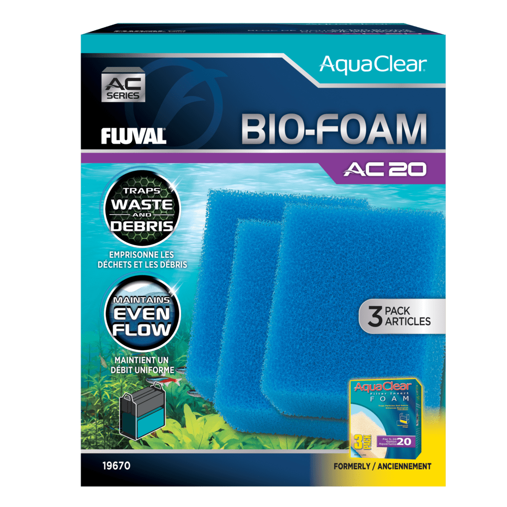 Pack ahorro Bio-esponja azul para filtro AquaClear Fluval AC - Pack de 3