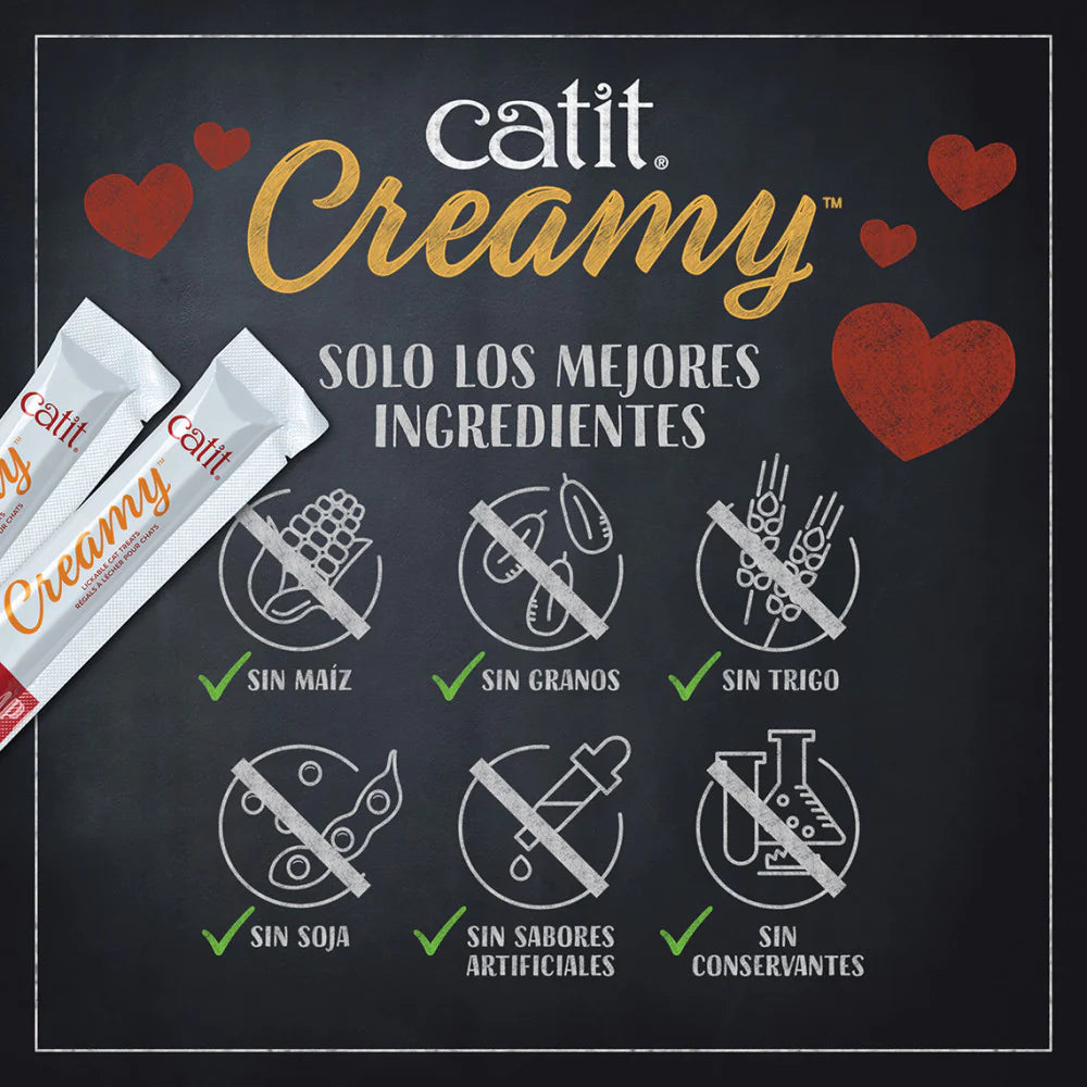 Snacks para gatos Catit Creamy – 15 Tubos