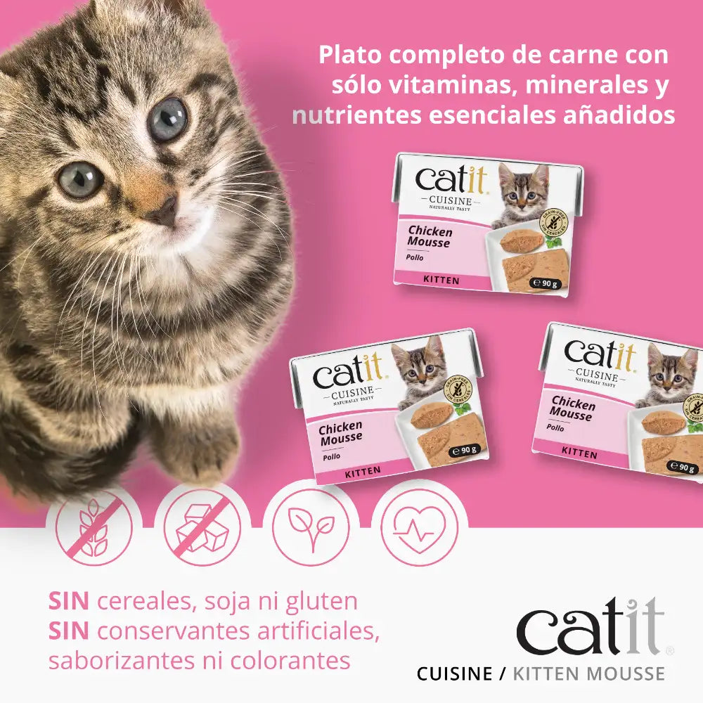Mousse de Pollo para Gatito Junior Catit Cuisine Kitten