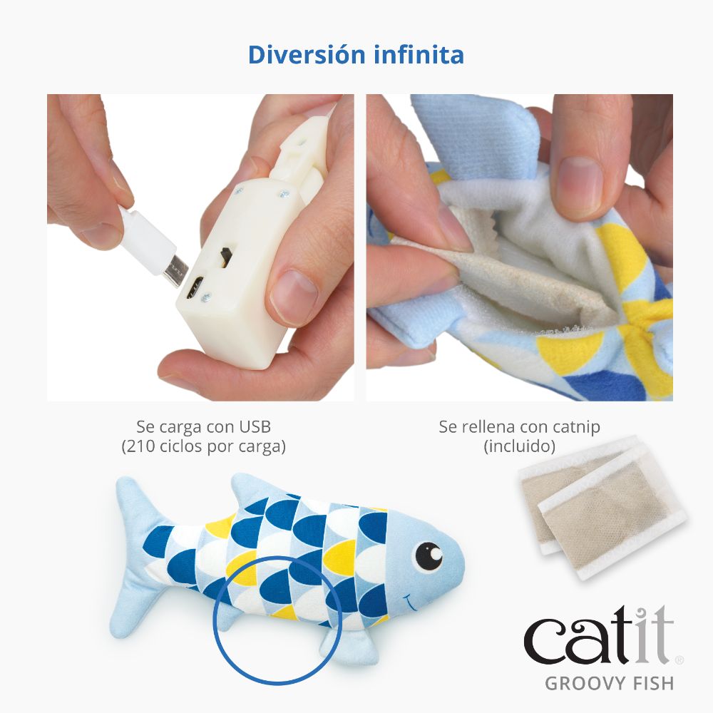 Animales bailarines de juguete para gatos Catit Groovy