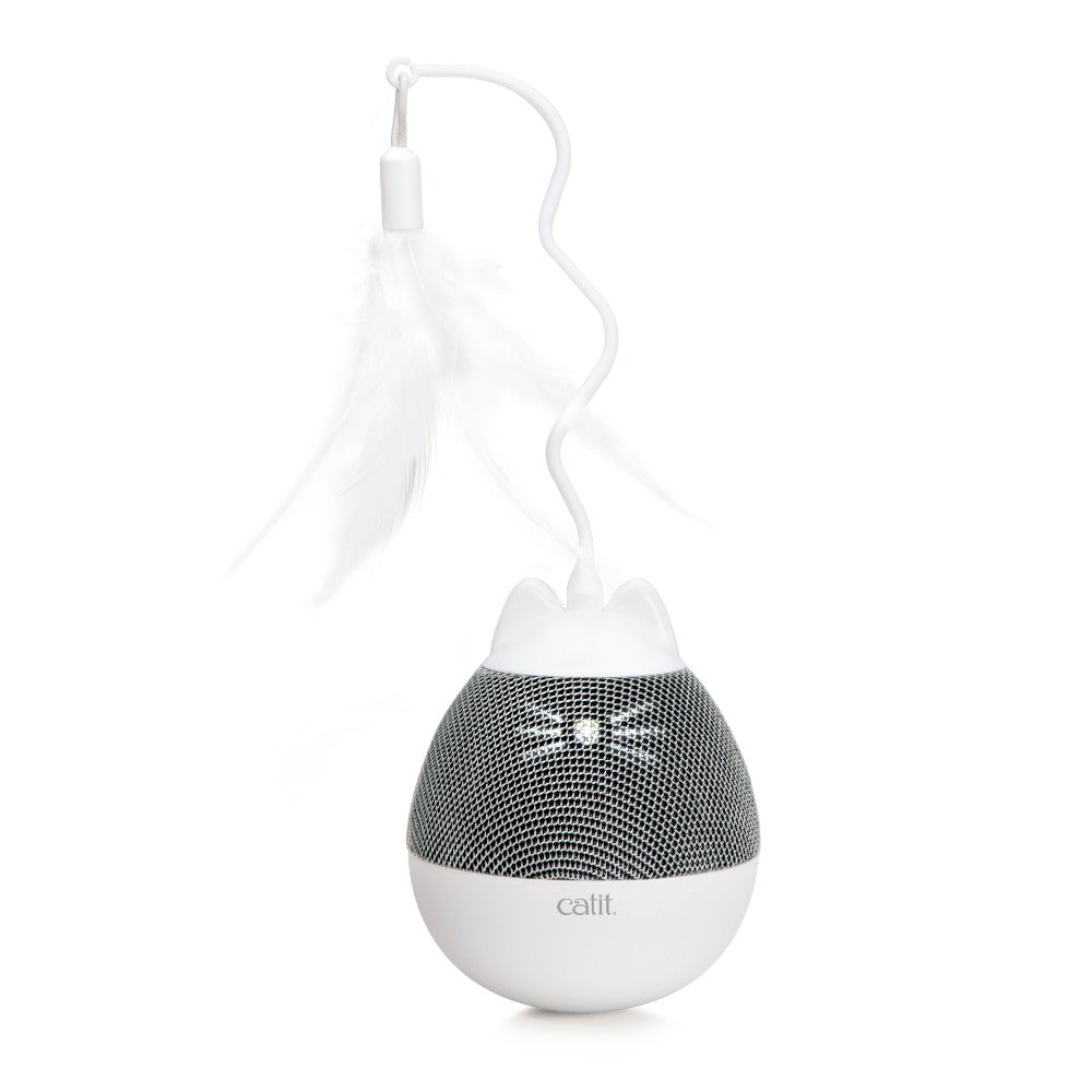 Dispensador se snacks y juguete con pluma para gatos Catit PIXI Spinner
