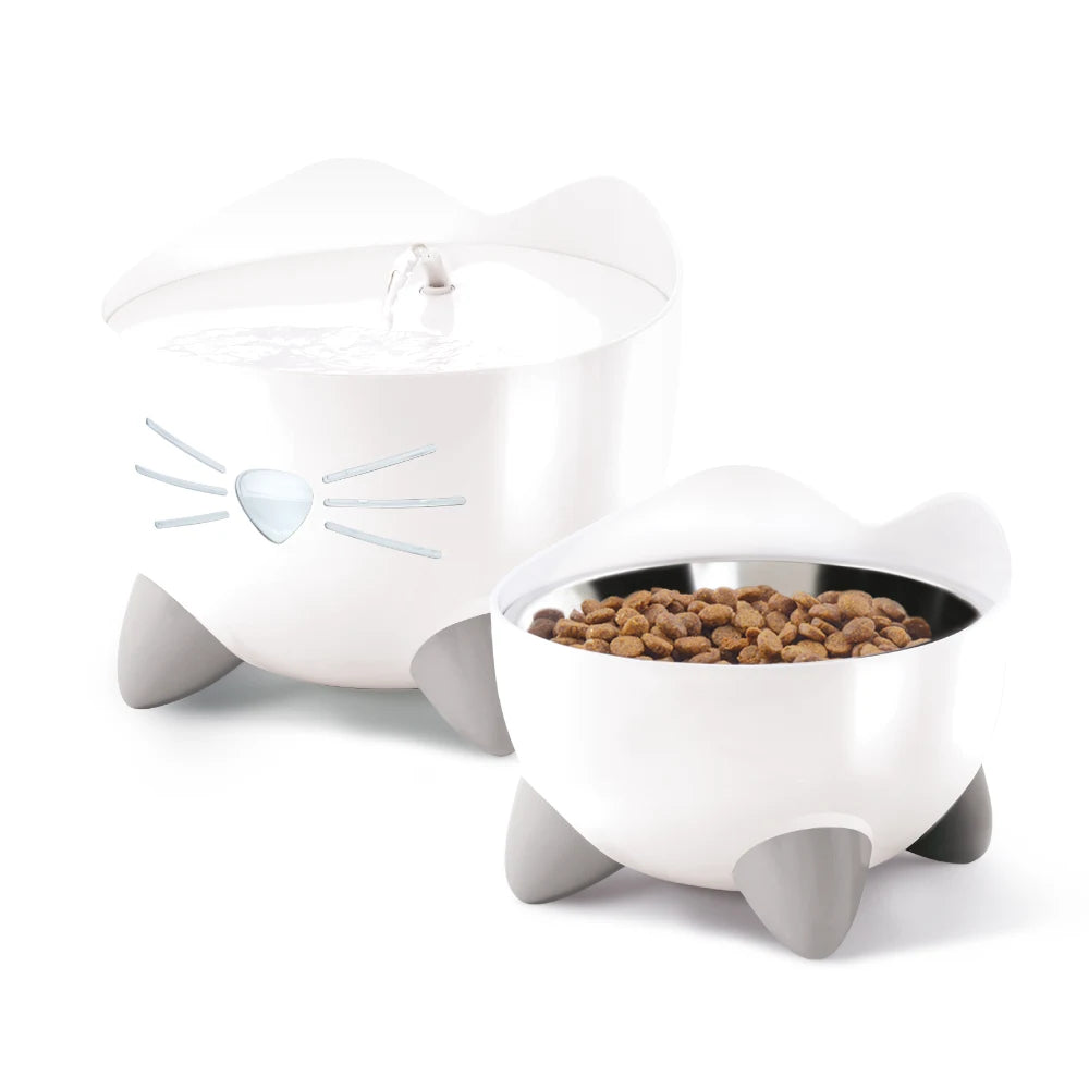 Combo de fuente y comedero para gatos Catit PIXI