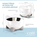Combo de fuente y comedero para gatos Catit PIXI
