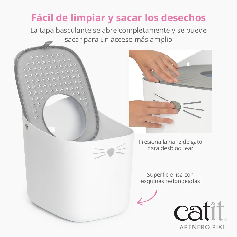 Arenero para gatos con entrada superior Catit PIXI