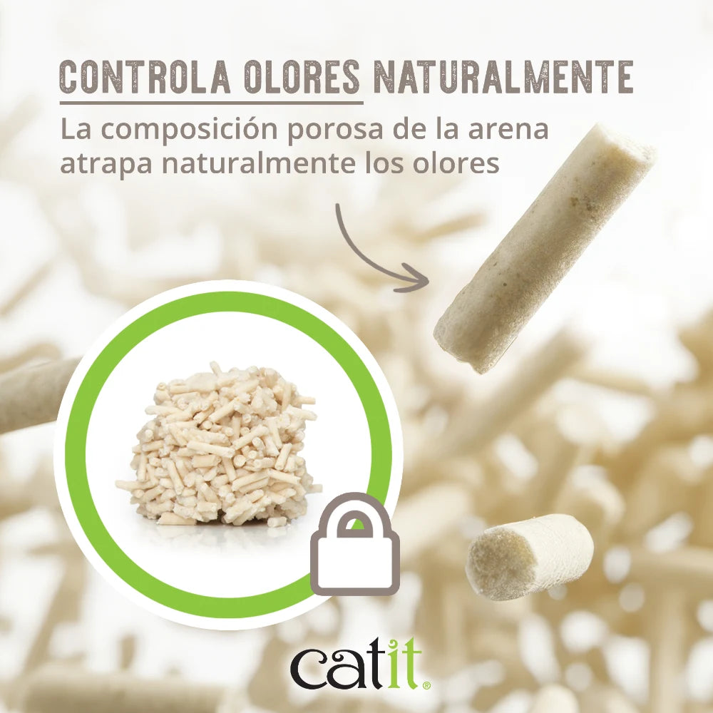 Arena para Gatos Aglomerante de Cáscara de Guisante Catit Go Natural