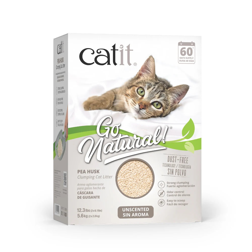 Arena para Gatos Aglomerante de Cáscara de Guisante Catit Go Natural