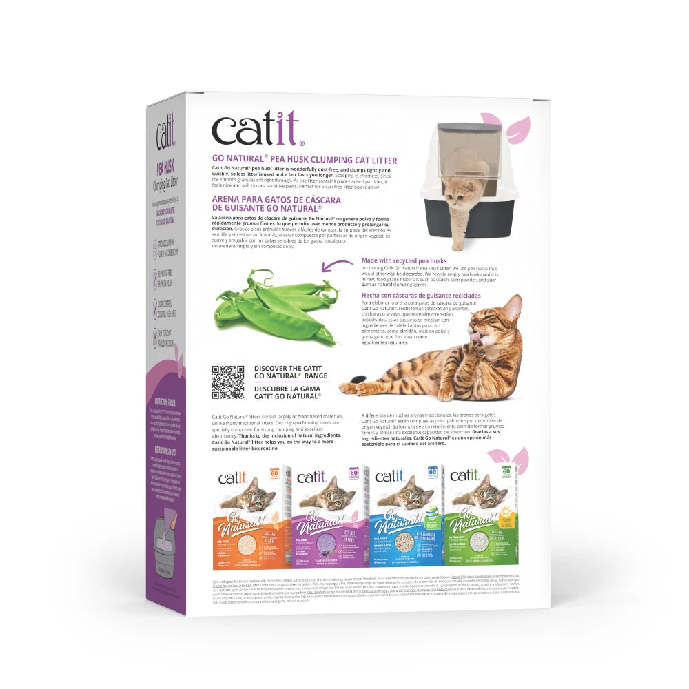 Arena para Gatos Aglomerante de Cáscara de Guisante Catit Go Natural