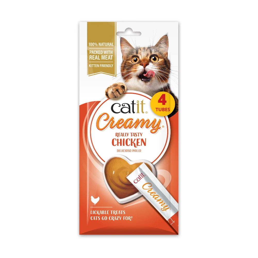 Snacks cremosos para gatos Catit Creamy – 4 Tubos – Hagen España