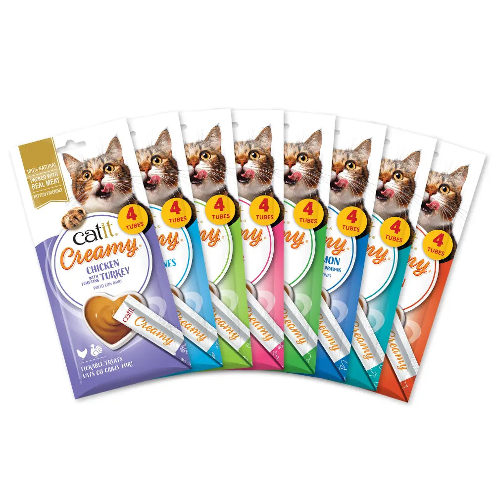 Snacks cremosos para gatos Catit Creamy – 4 Tubos – Hagen España