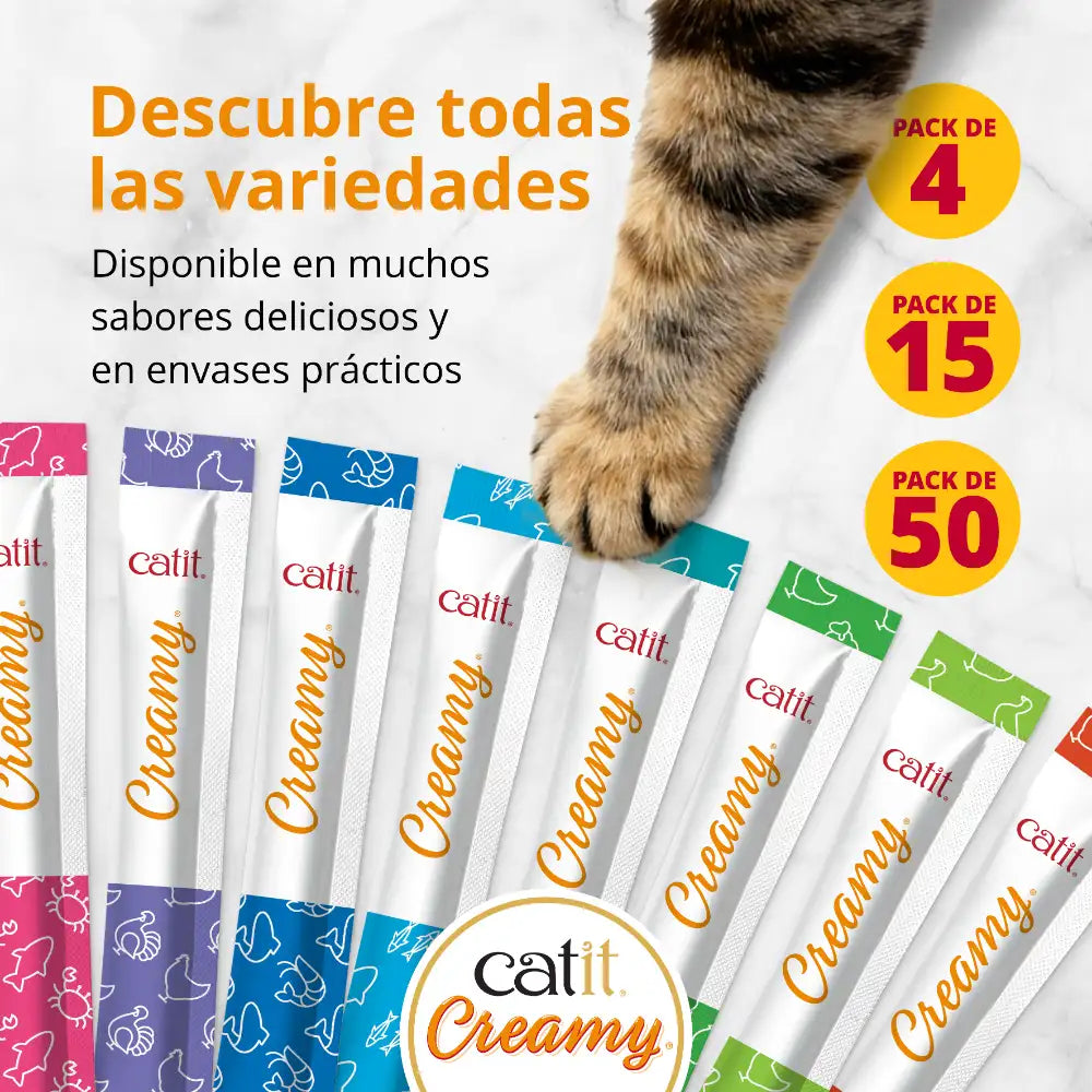 Snacks cremosos para gatos Catit Creamy – 80 Tubos