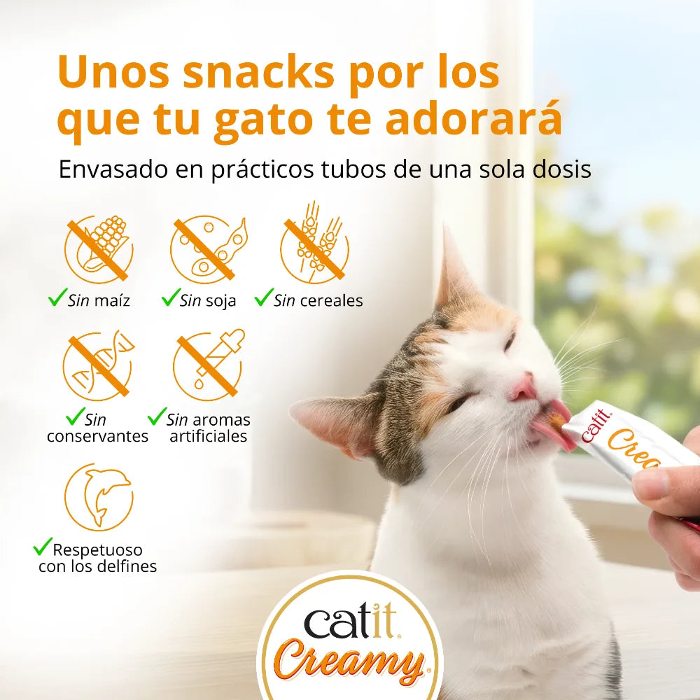 Snacks cremosos para gatos Catit Creamy – 80 Tubos