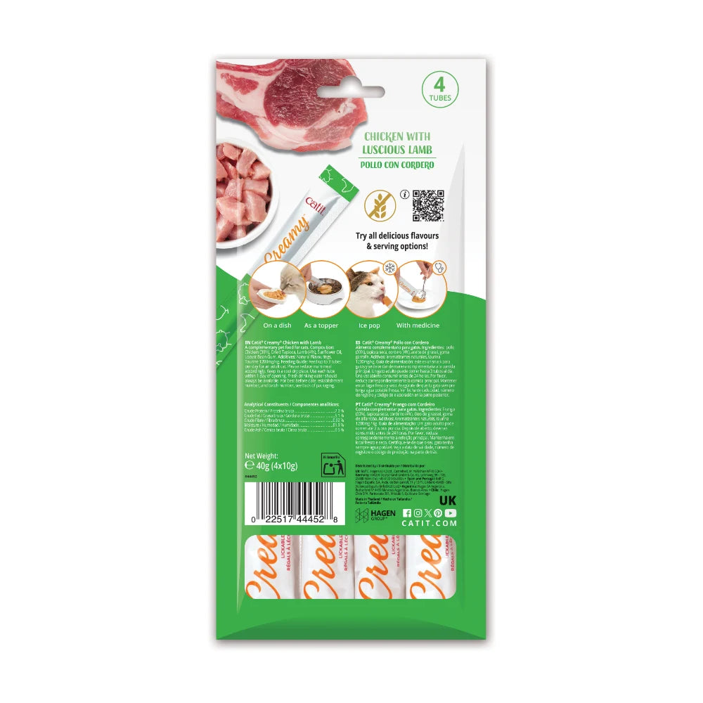 Snacks cremosos para gatos Catit Creamy – 4 Tubos