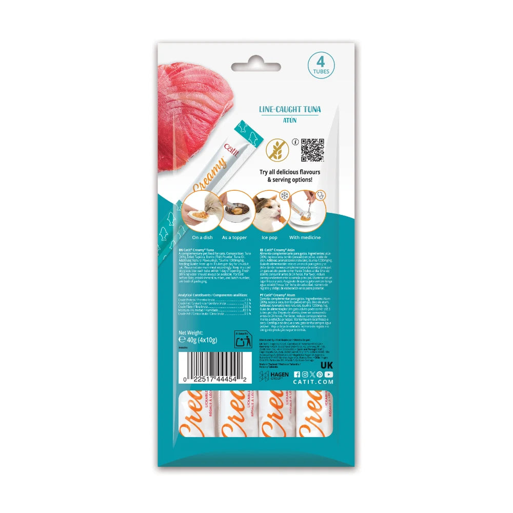 Snacks cremosos para gatos Catit Creamy – 4 Tubos