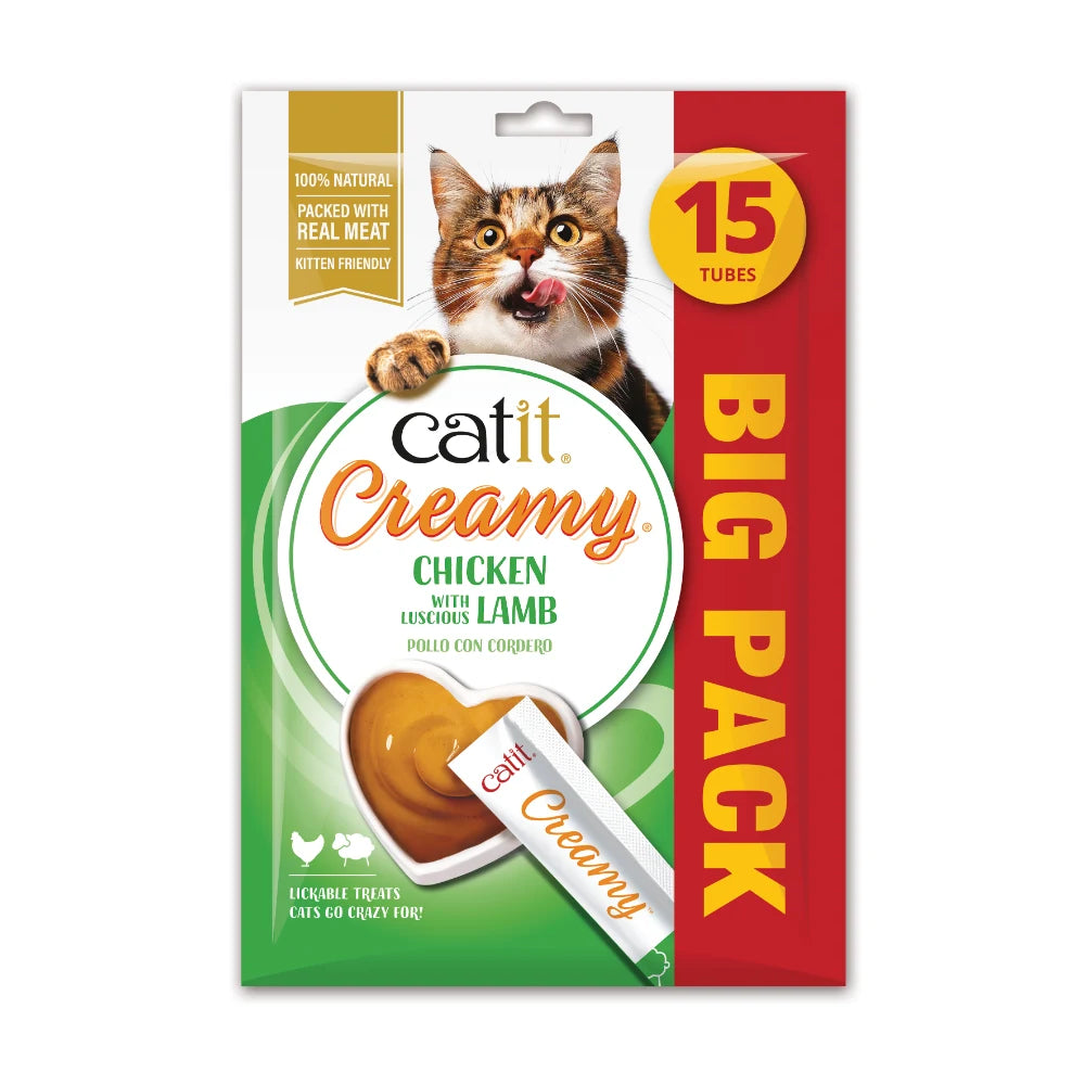 Snacks cremosos para gatos Catit Creamy – 15 Tubos