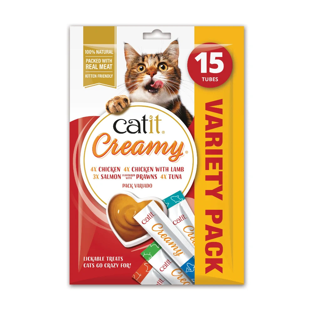 Snacks cremosos para gatos Catit Creamy – 15 Tubos