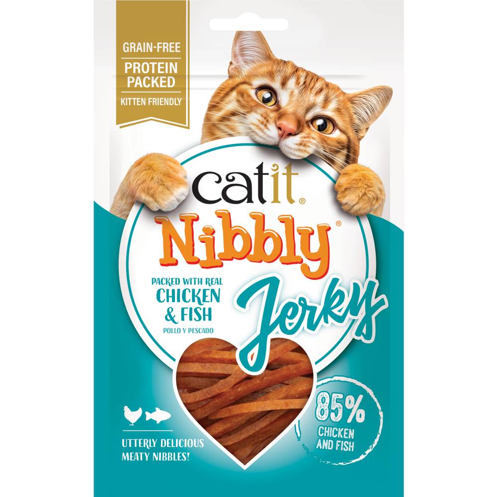 Snacks masticables para gatos Catit Nibbly Jerky