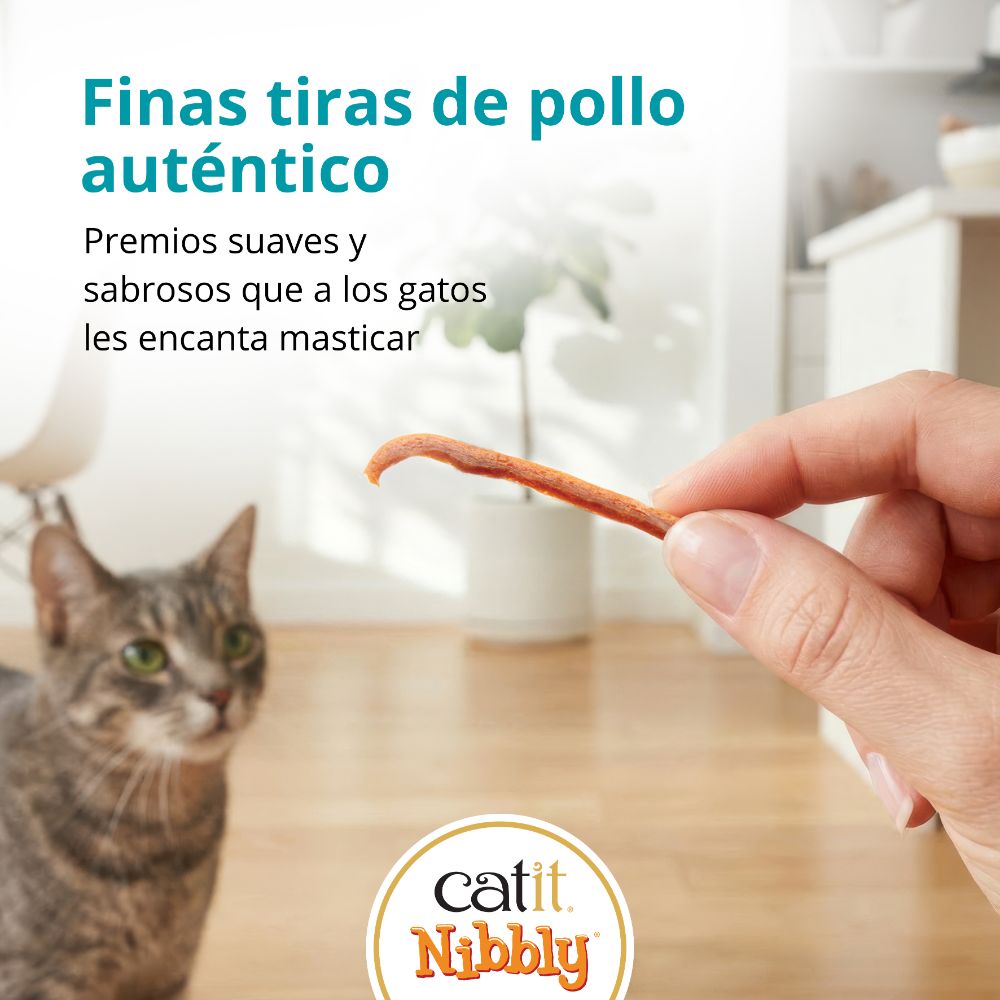 Snacks masticables para gatos Catit Nibbly Jerky