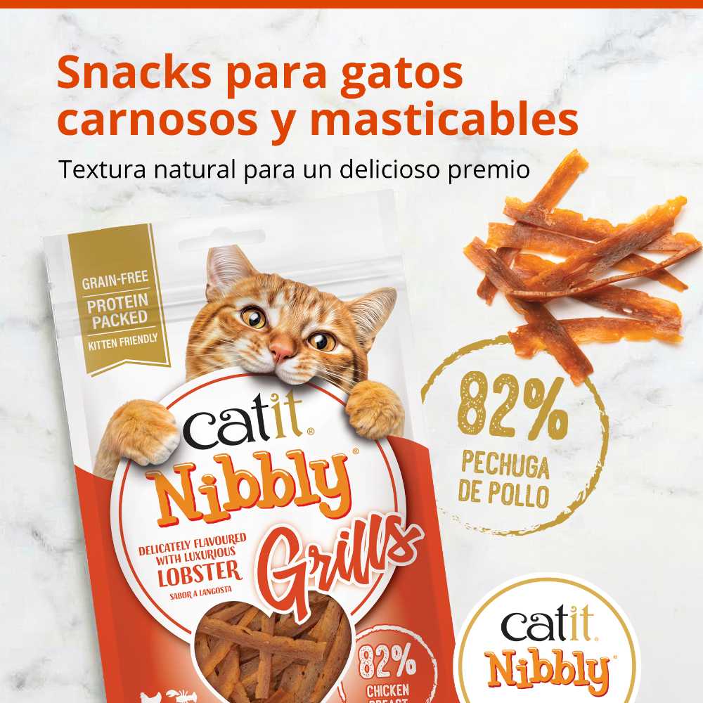 Snacks masticables para gatos Catit Nibbly Grills