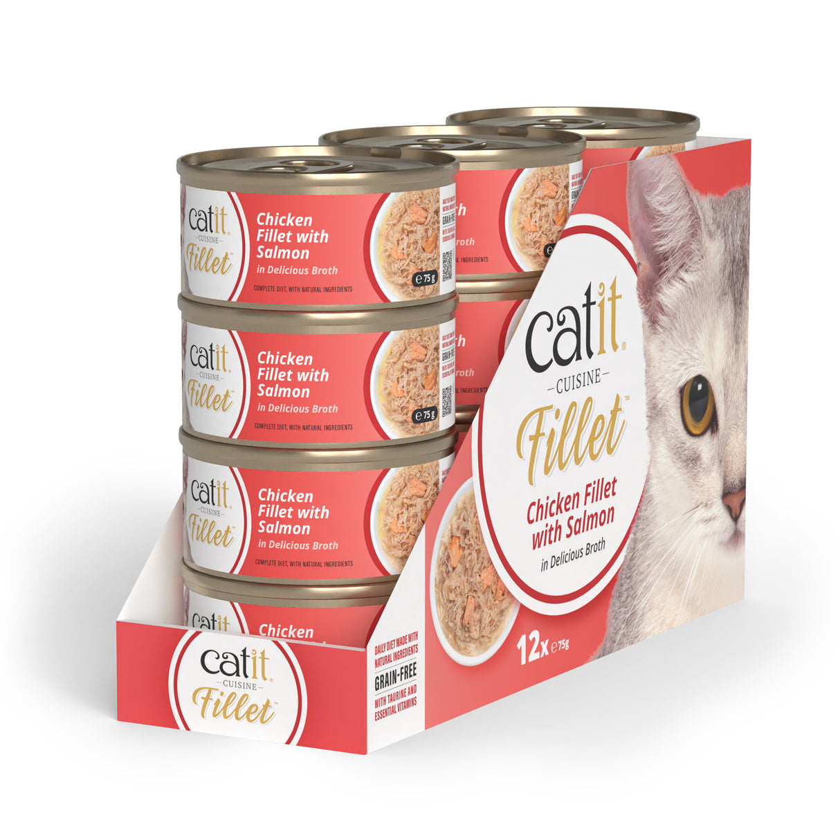Pollo desmenuzado para gatos Catit Cuisine Fillet