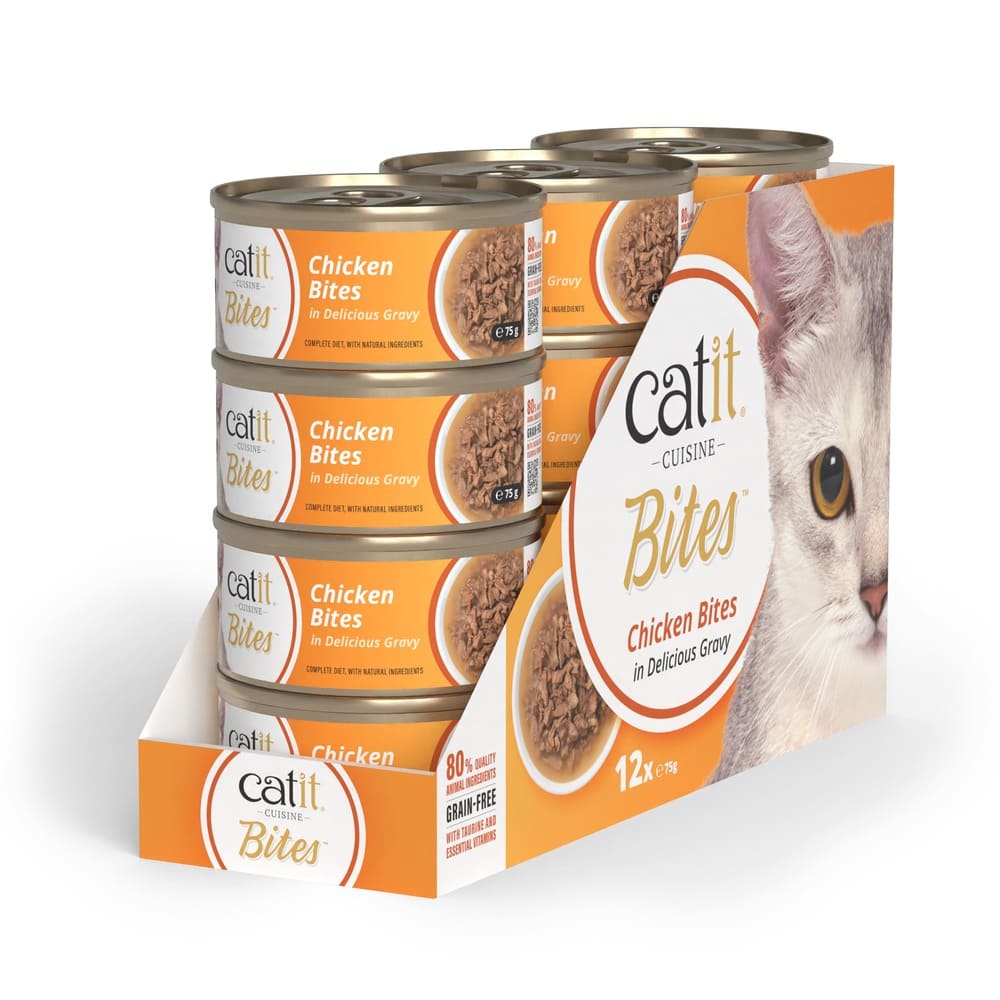 Trocitos de carne en salsa para gatos Catit Cuisine Bites