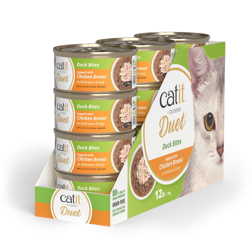 Dúo de carne con toppings para gatos Catit Cuisine Duet