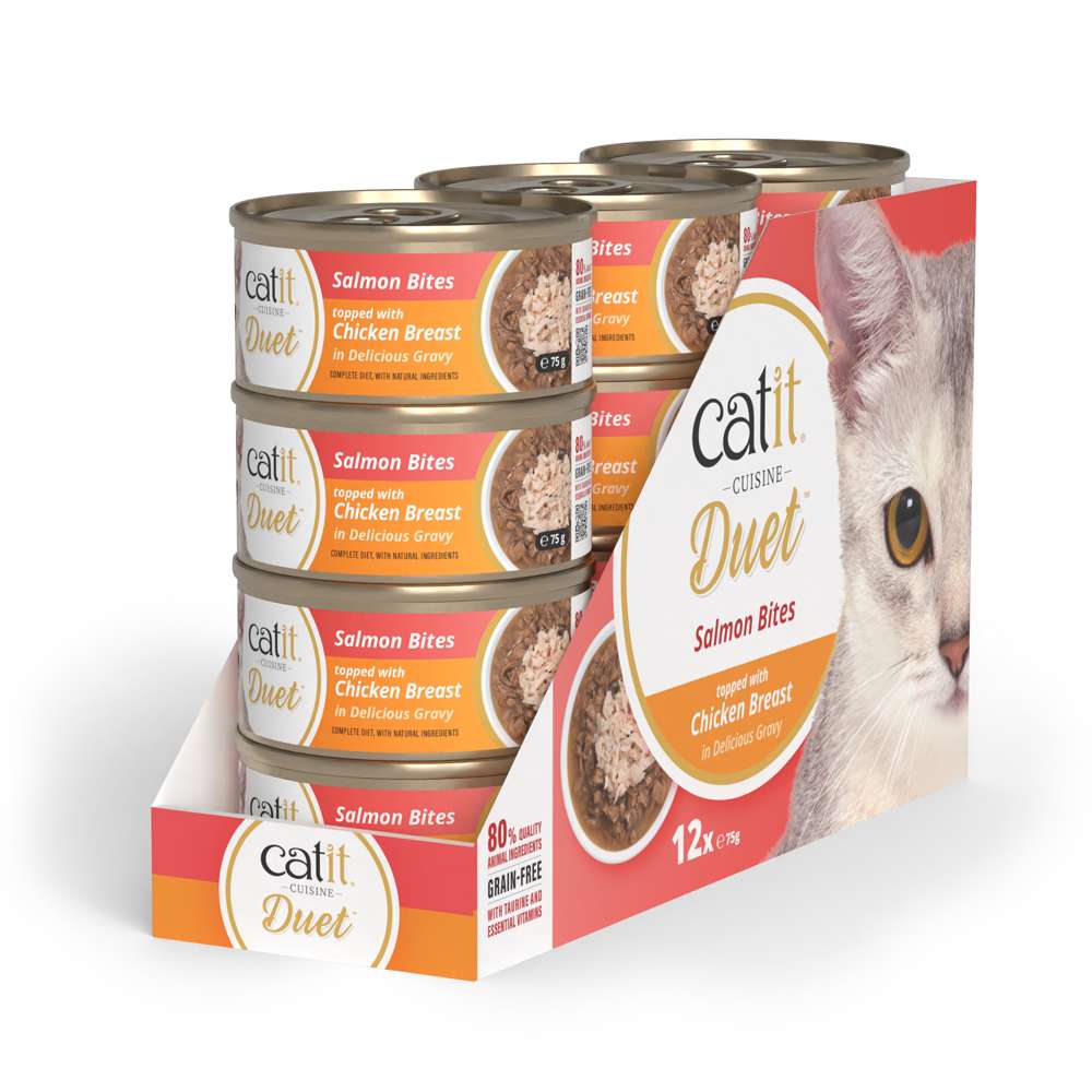Dúo de carne con toppings para gatos Catit Cuisine Duet