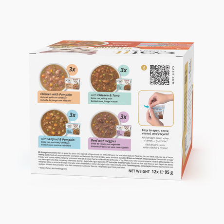 Catit Cuisine Selection Guisos para Gatos - Pack Variado de 12