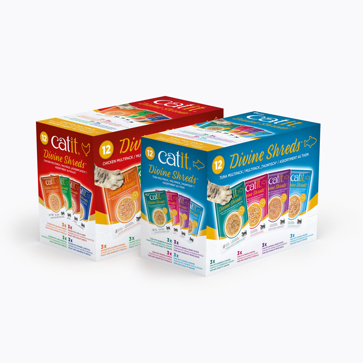 Sopa para Gatos Catit Divine Shreds - Multipack 12 unidades