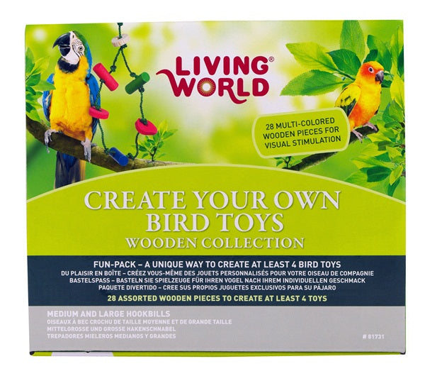 Kit para crear juguetes para loros Living World - 28 piezas