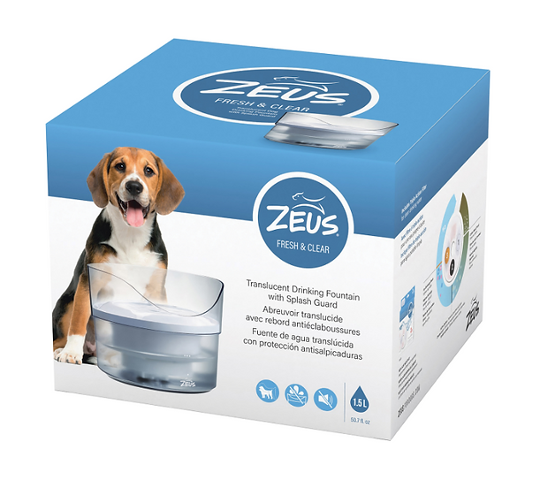 Bebedero fuente para perros pequeños Zeus Fresh & Clear - 1,5L