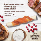 Rolls grandes envueltos en pollo para perros Zoë Better Bones Pack de 10