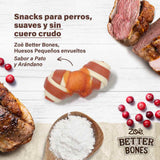 Huesitos suaves envueltos en pollo para perros Zoë Better Bones Pack de 9