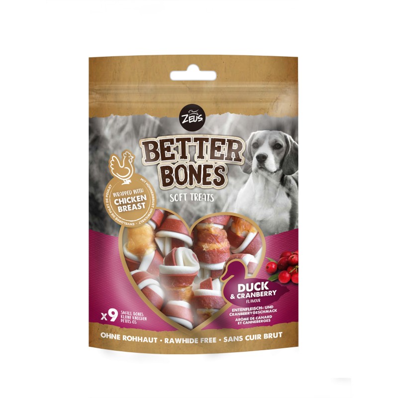 Snacks suaves envueltos en carne para perros Zoë Better Bones