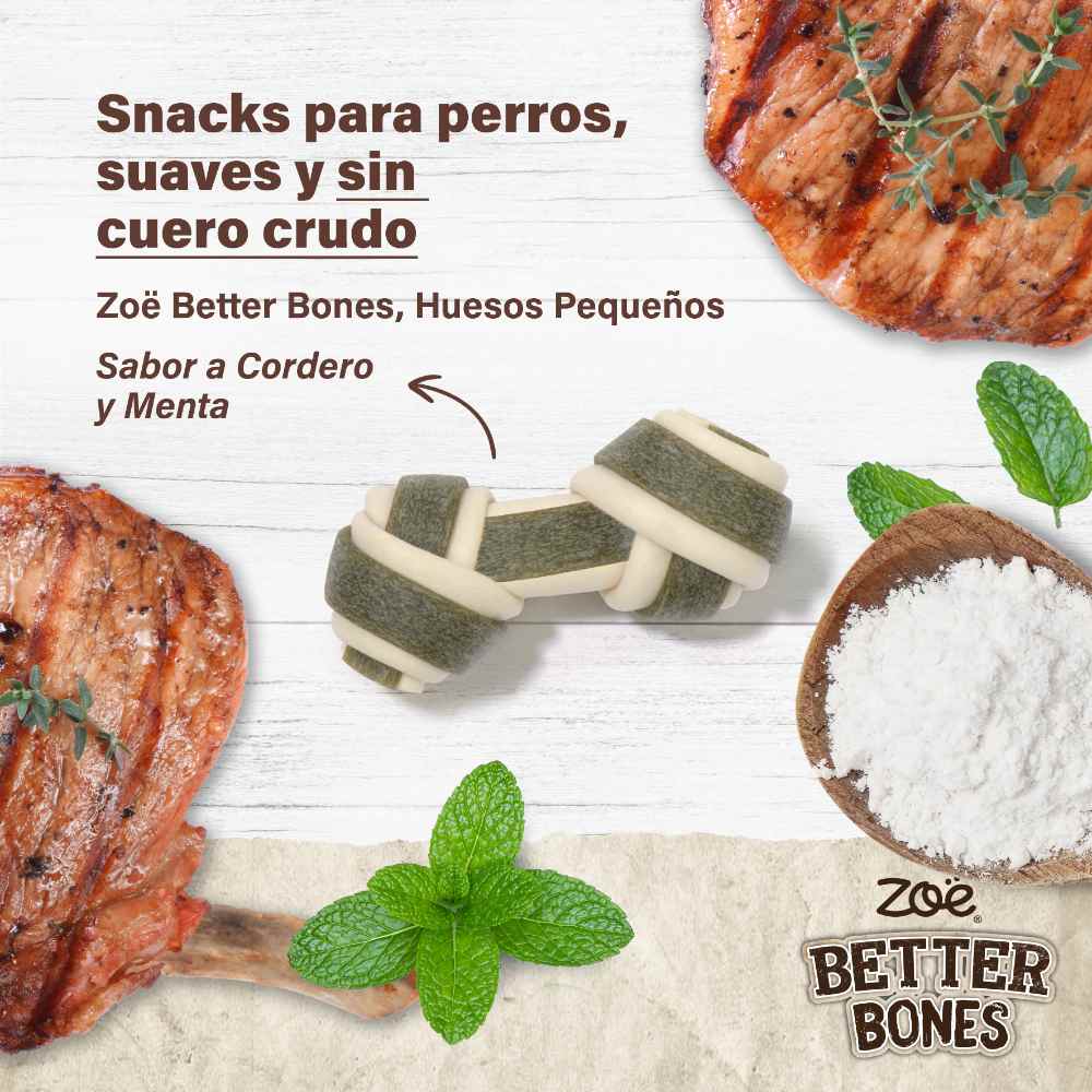 Huesitos suaves para perros Zoë Better Bones Pack de 10