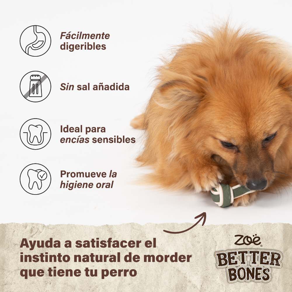 Huesitos suaves para perros Zoë Better Bones Pack de 10
