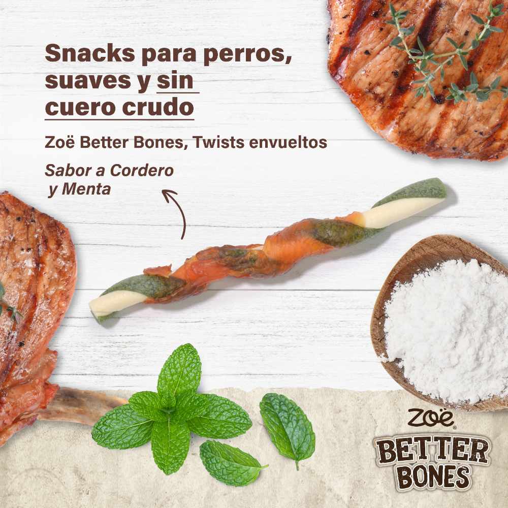 Twists envueltos en pollo para perros Zoë Better Bones Pack de 27