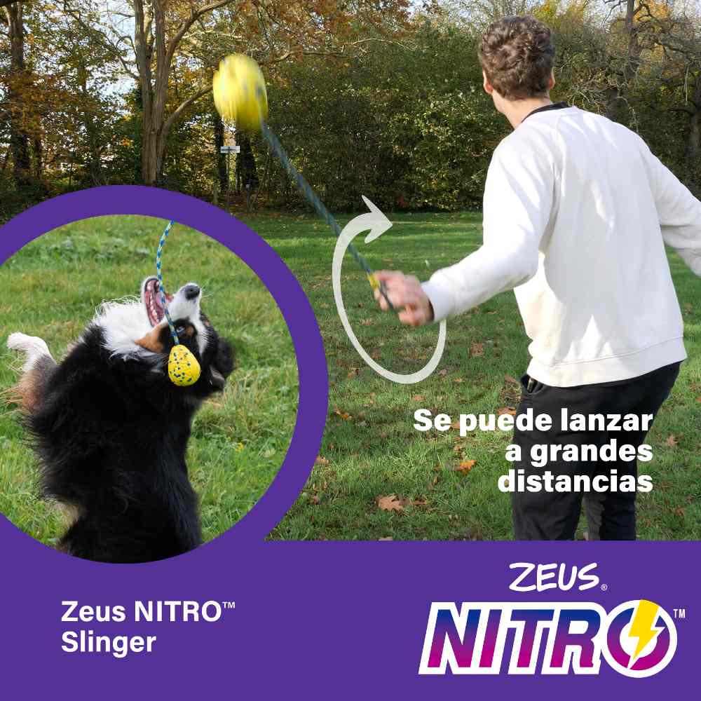 Zeus Nitro Pelota con Cuerda ligera y resistente con núcleo de goma