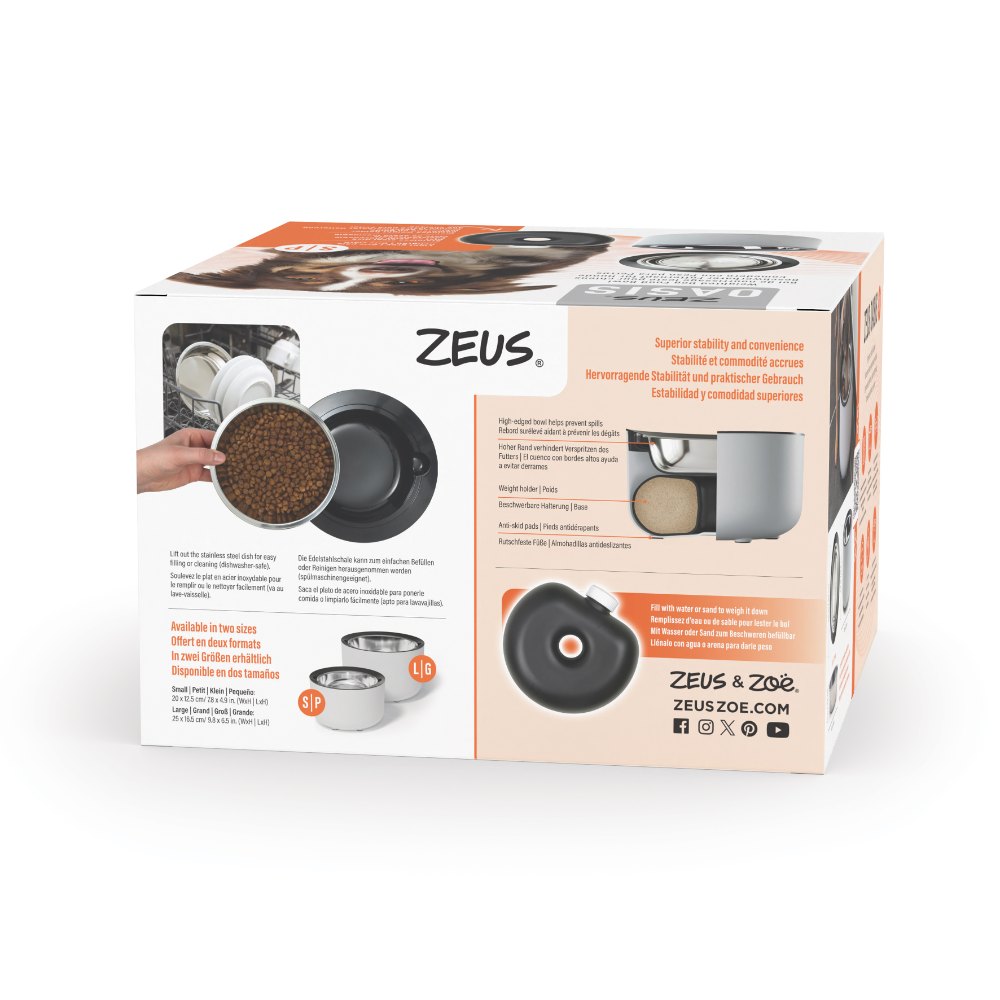 Comedero elevado con peso Zeus Oasis