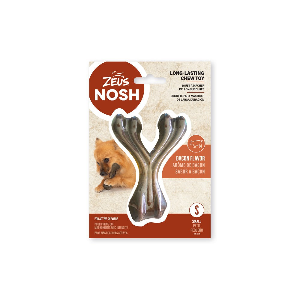 Hueso en forma de Y mordedor con aroma Zeus Nosh Strong