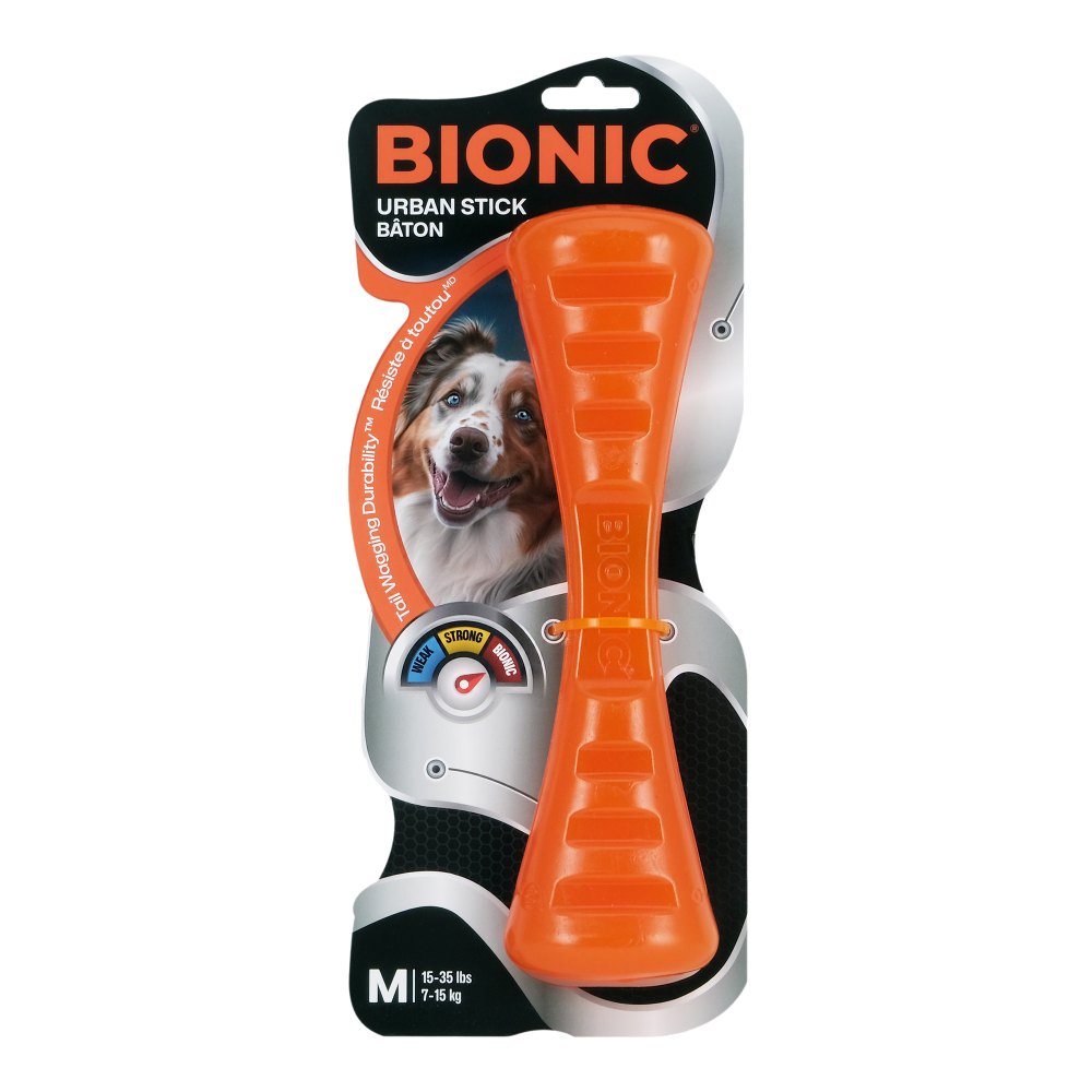 Juguetes ultra resistentes para perros BIONIC Urban Stick