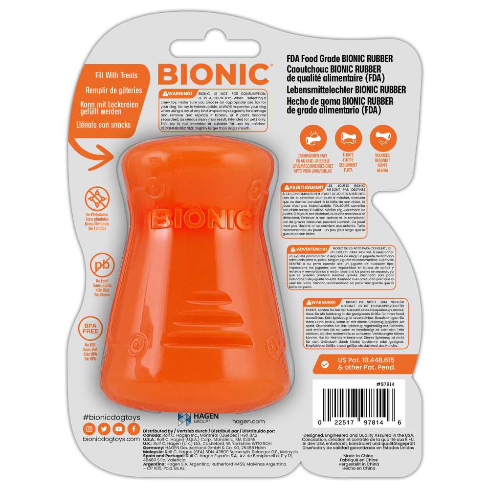 Juguetes ultra resistentes para perros BIONIC Treat Shaker