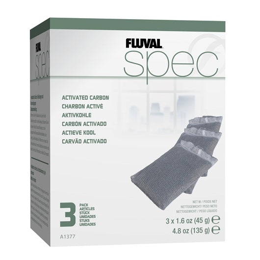 Carbón para acuarios Fluval Flex, Spec, Evo - Pack de 3