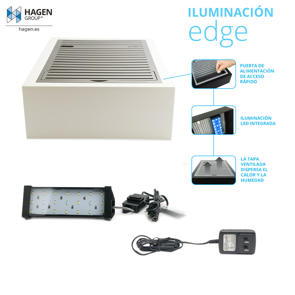 Iluminación con tapa Fluval Edge 2.0