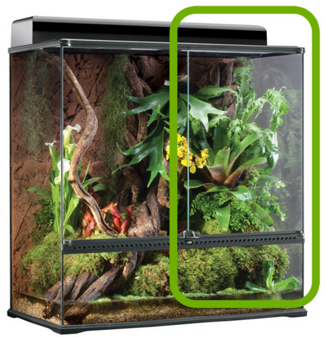 Puertas de cristal de repuesto para terrario/paludario Exo Terra PT2609