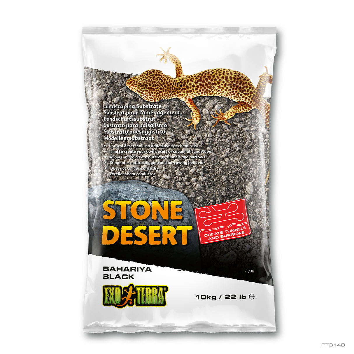 Sustrato de arena para paisajismo Exo Terra Stone Desert - Negro