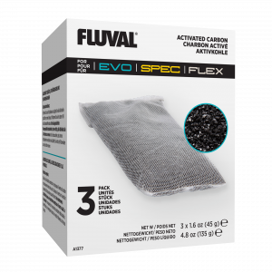 Carbón para acuarios Fluval Flex, Spec, Evo - Pack de 3