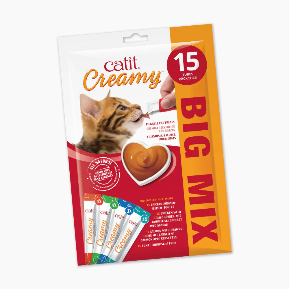 Snacks para gatos Catit Creamy – 15 Tubos