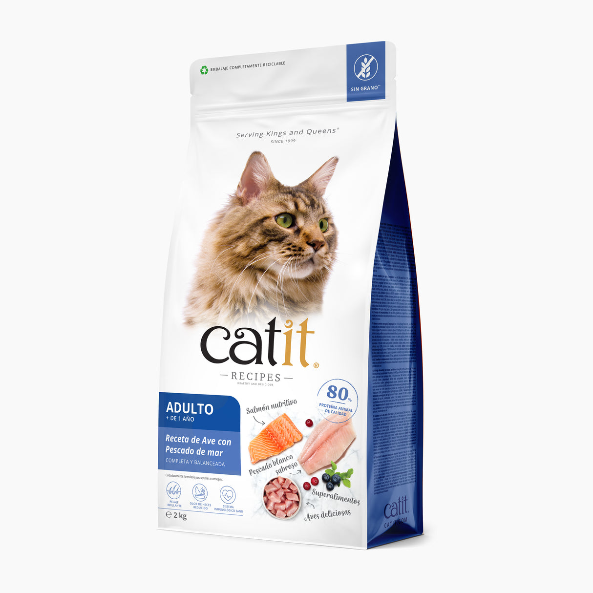 Pienso para Gatos Catit Recipes -Receta de Aves con Pescado de Mar para ADULTO